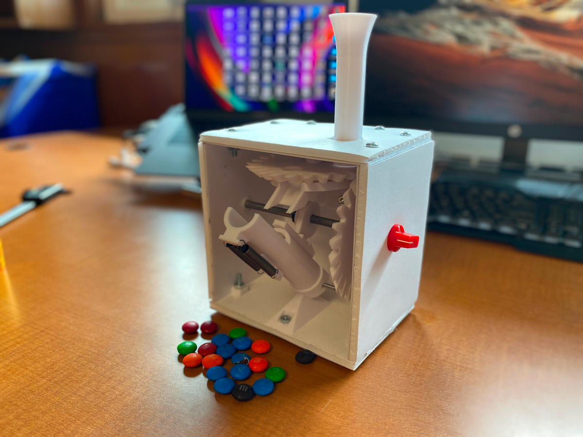 3D printed M&M launcher